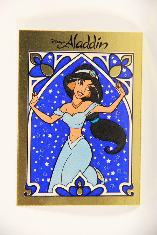 Aladdin 1993 Sticker Card #3 Jasmine FR-ENG Panini L004411