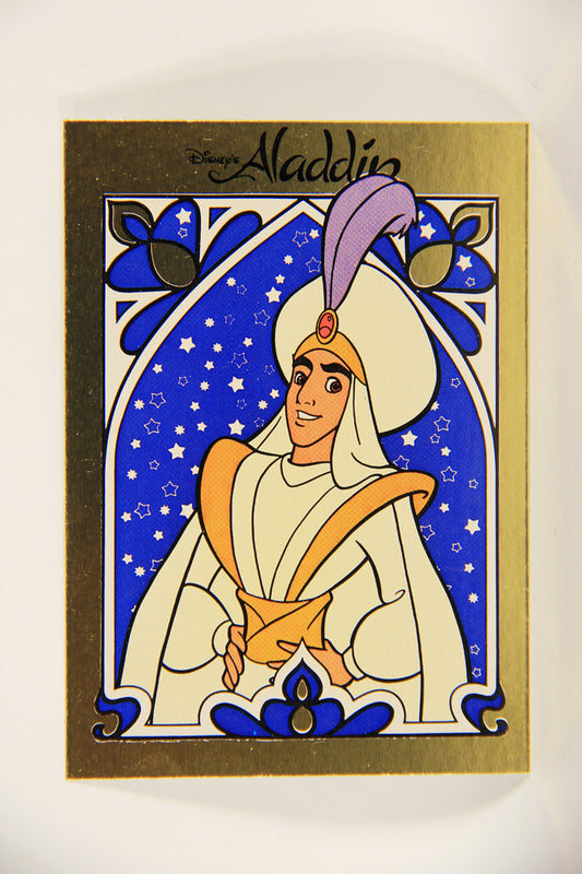 Aladdin 1993 Sticker Card #1 Aladdin FR-ENG Panini L004413