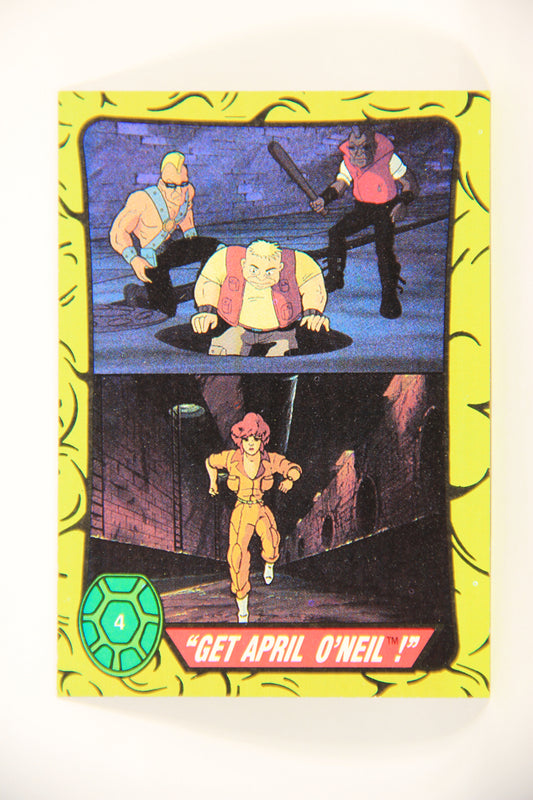 Teenage Mutant Ninja Turtles 1989 Trading Card #4 Get April O'Neil ENG L004590