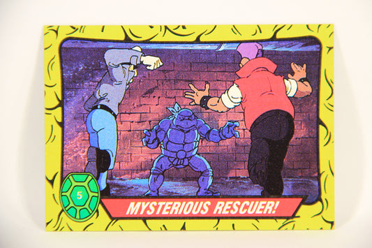 Teenage Mutant Ninja Turtles 1989 Trading Card #5 Mysterious Rescuer ENG L004591