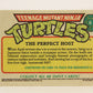 Teenage Mutant Ninja Turtles 1989 Trading Card #8 The Perfect Host ENG L004594