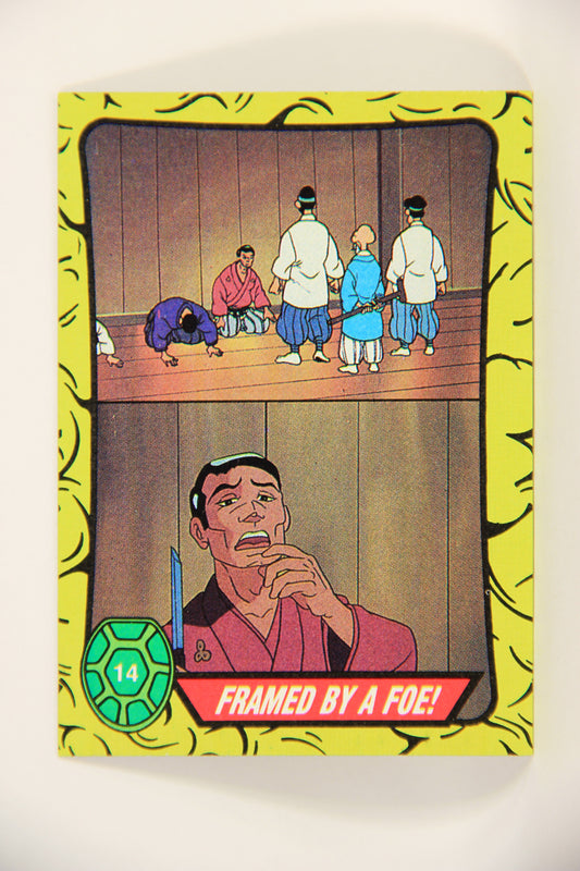 Teenage Mutant Ninja Turtles 1989 Trading Card #14 Framed By A Foe ENG L004599