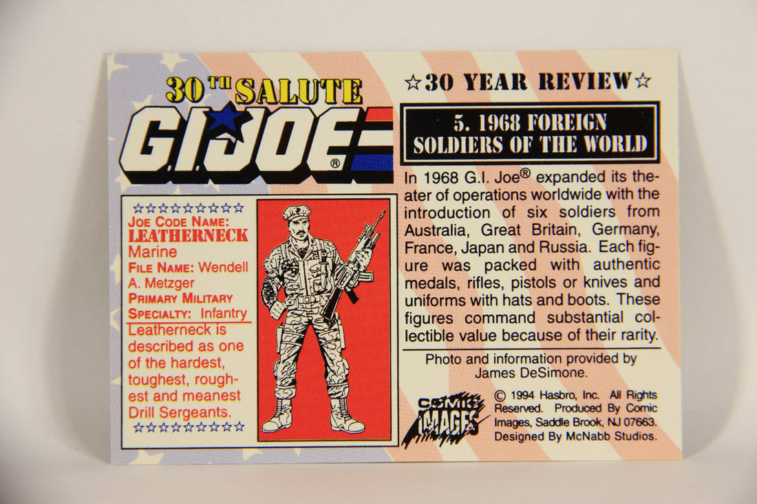 GI Joe 30th Salute 1994 Trading Card NO TOY #5 - 1968 Foreign Soldiers Of The World ENG L004782