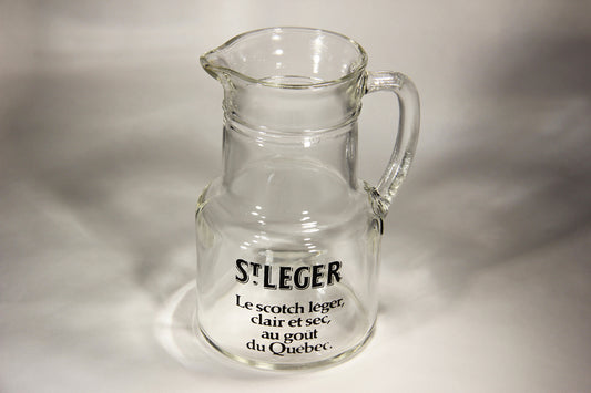 St-Leger Scotch Vintage Water Pitcher Spirit Glass Canada Quebec L004882