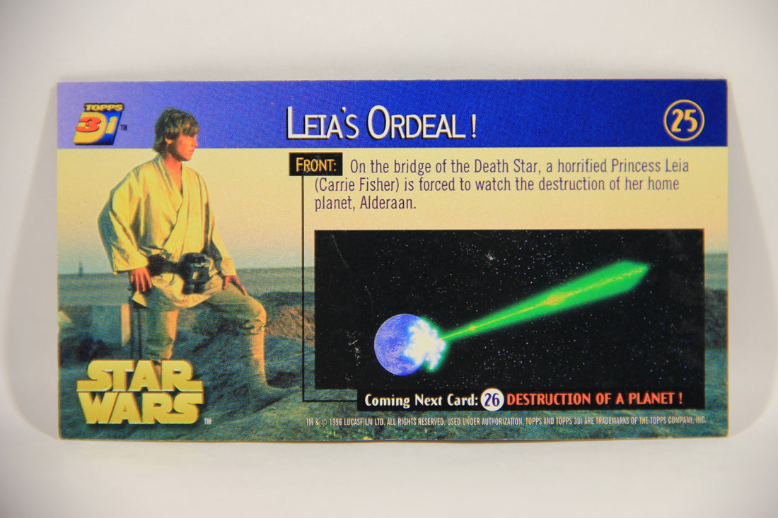 Star Wars 3Di Widevision 1996 Trading Card #25 Leia's Ordeal ENG L004920