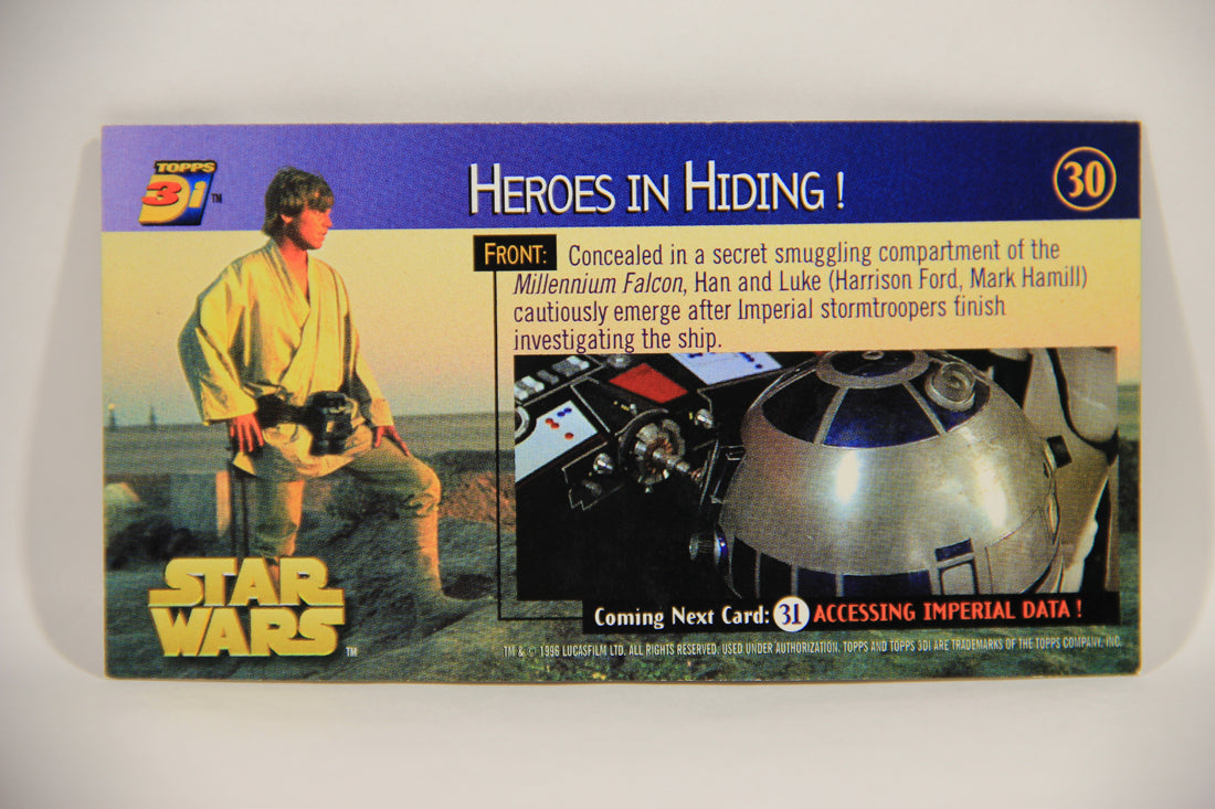 Star Wars 3Di Widevision 1996 Trading Card #30 Heroes In Hiding ENG L004924