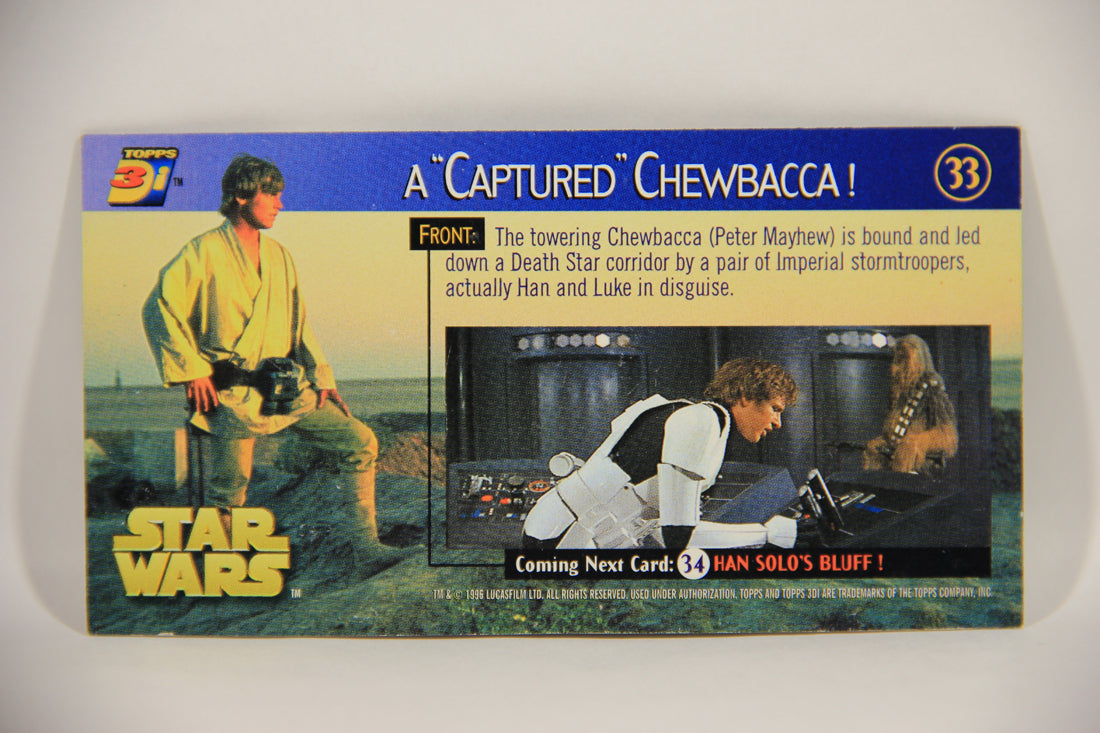 Star Wars 3Di Widevision 1996 Trading Card #33 A Captured Chewbacca ENG L004927