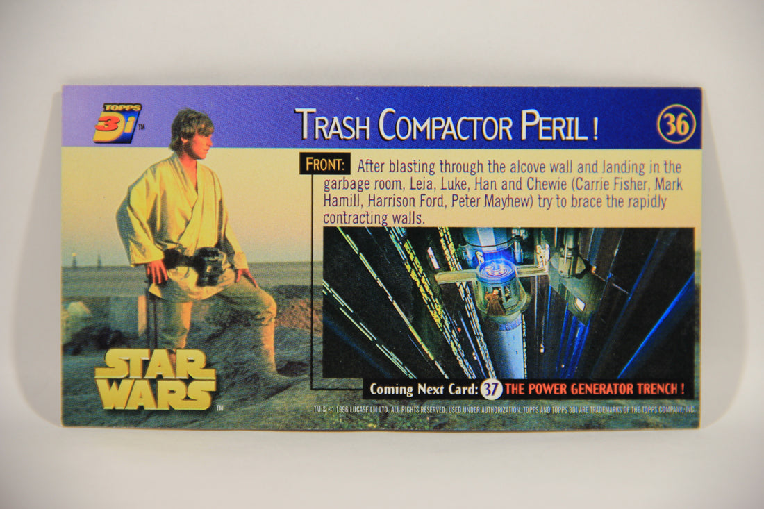 Star Wars 3Di Widevision 1996 Trading Card #36 Trash Compacter Peril ENG L004929