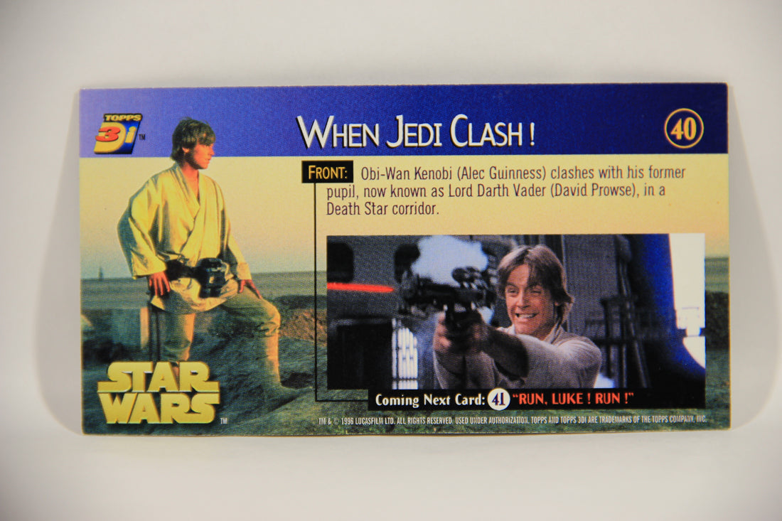 Star Wars 3Di Widevision 1996 Trading Card #40 When Jedi Clash ENG L004933