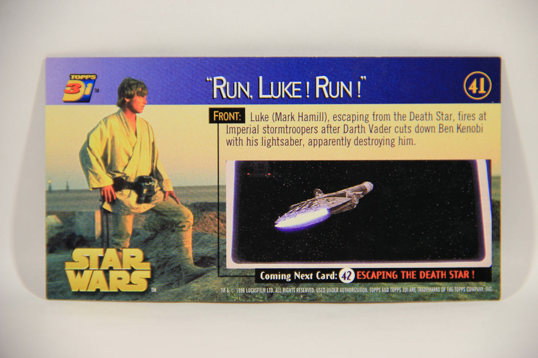 Star Wars 3Di Widevision 1996 Trading Card #41 Run Luke Run ENG L004934