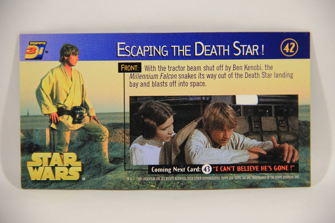 Star Wars 3Di Widevision 1996 Trading Card #42 Escaping The Death Star ENG L004935