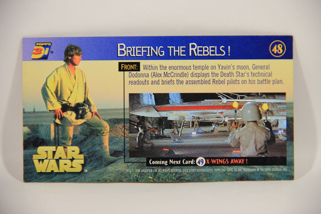 Star Wars 3Di Widevision 1996 Trading Card #48 Briefing The Rebels ENG L004940