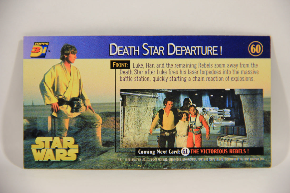 Star Wars 3Di Widevision 1996 Trading Card #60 Death Star Departure ENG L004949