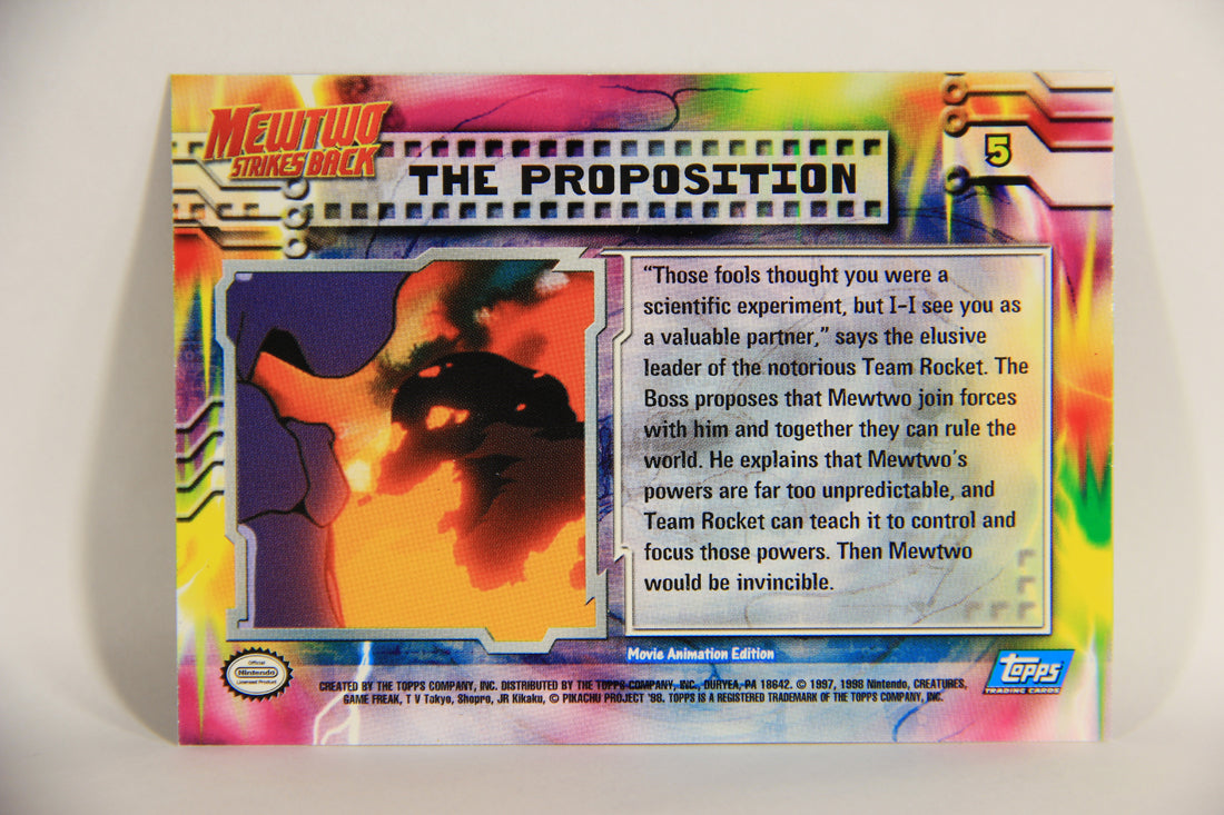 Pokémon Card First Movie #5 The Proposition Foil Chase Blue Logo 1st Print ENG L005013
