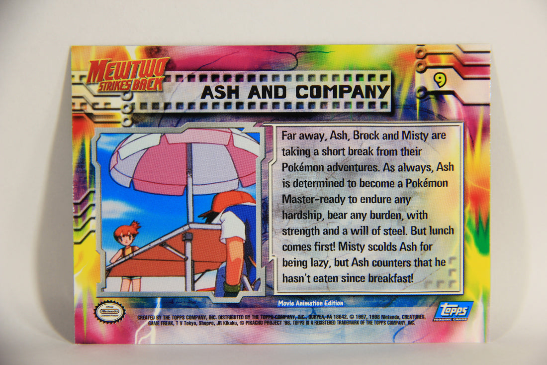 Pokémon Card First Movie #9 Ash And Company Foil Chase Blue Logo 1st Print ENG L005017