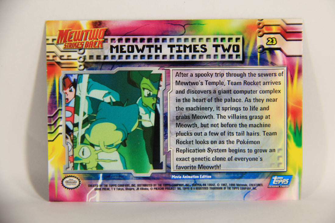 Pokmon Card First Movie #23 Meowth Times Two Foil Chase Blue Logo 1st AGS Collectibles Pokmon Card First Movie #23 Meowth Times Two Foil Chase Blue Logo 1st AGS Collectibles