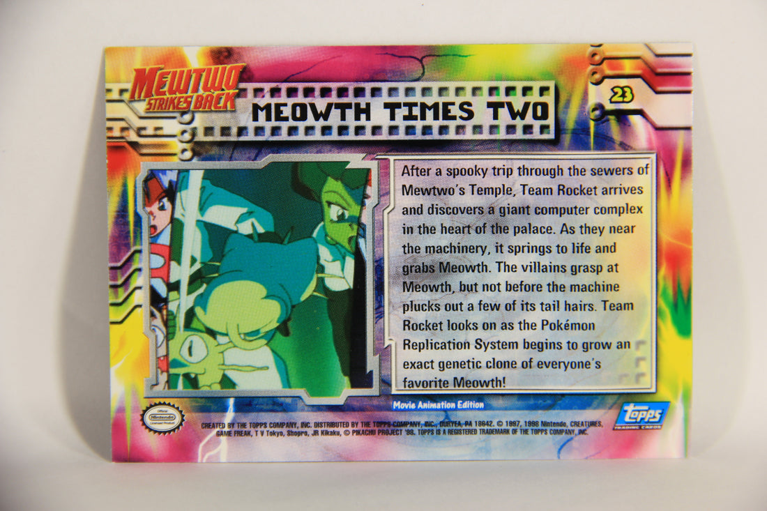 Pokémon Card First Movie #23 Meowth Times Two Foil Chase Blue Logo 1st Print ENG L005031
