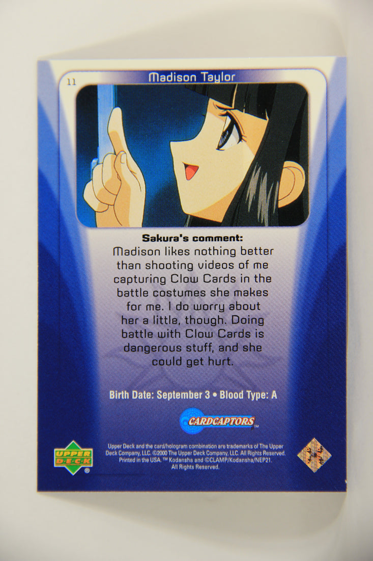 CardCaptors 2000 Trading Card #11 Madison Likes Shooting Videos ENG L005478