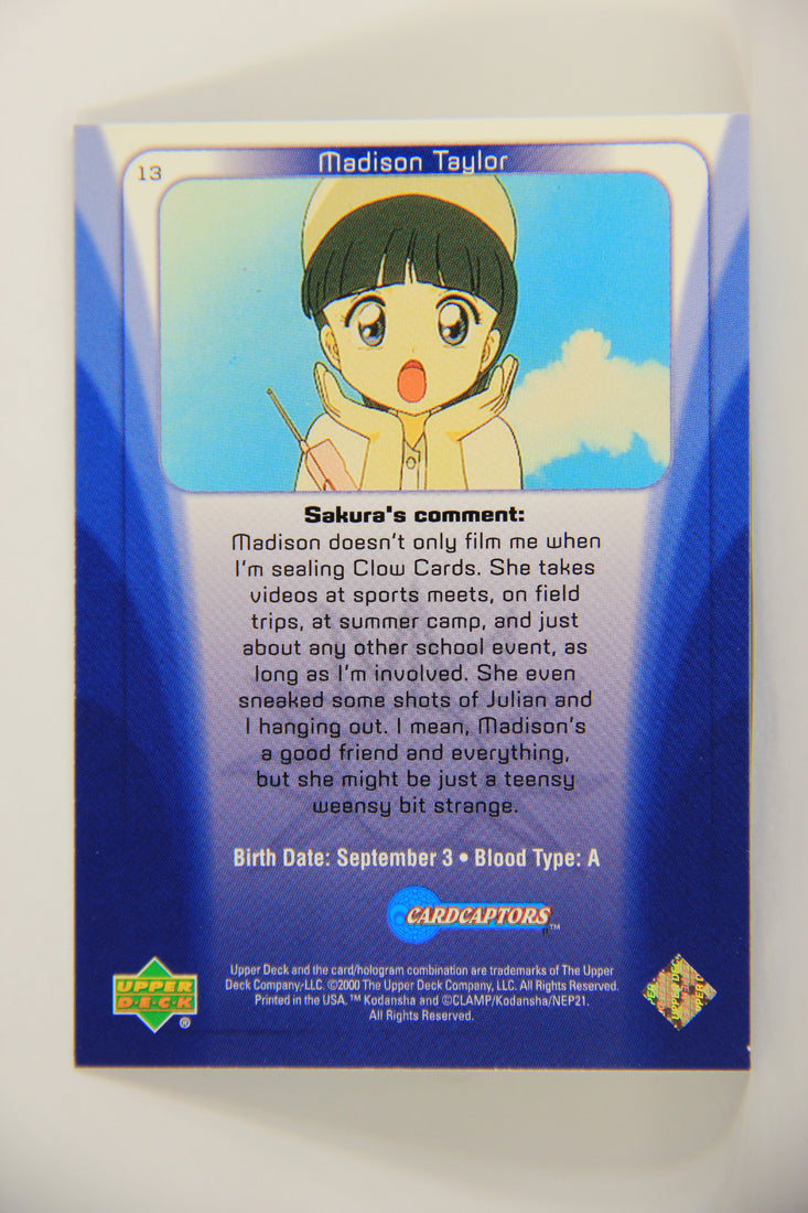 CardCaptors 2000 Trading Card #13 Madison Takes Videos ENG L005479