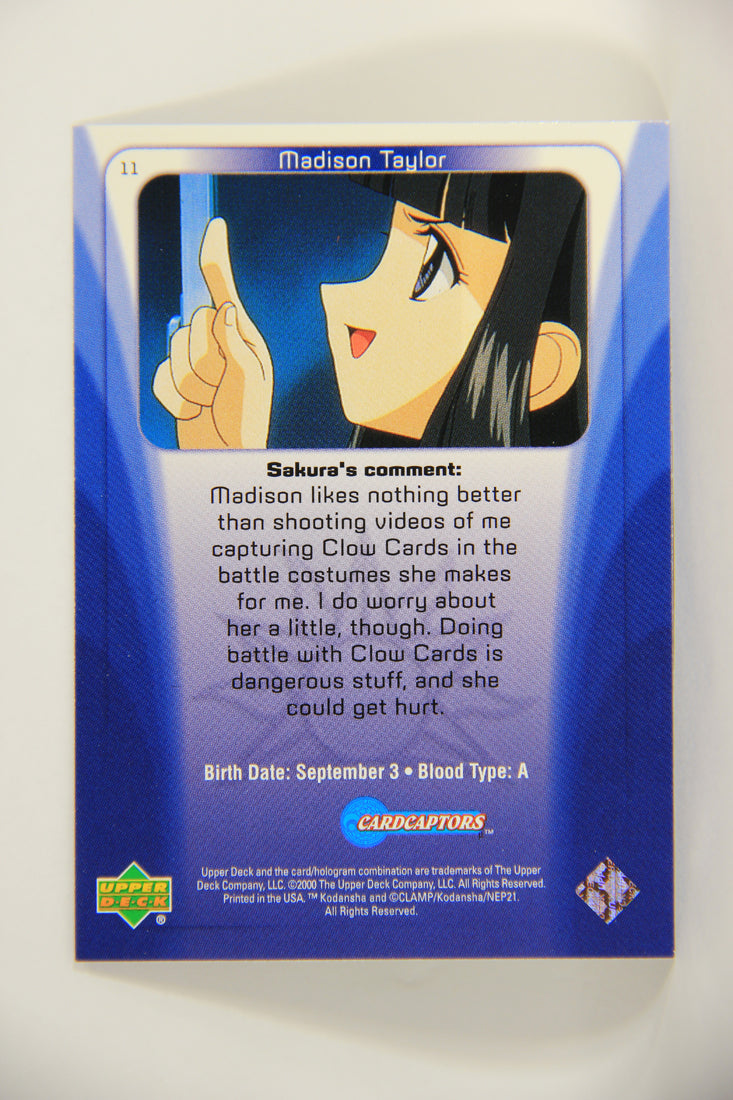 CardCaptors 2000 Card #11 Madison Likes Shooting Videos Rainbow Holo Foil ENG L005559