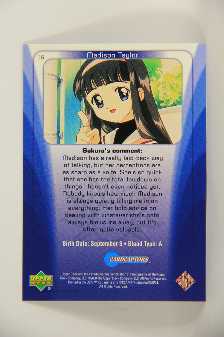 CardCaptors 2000 Card #15 Madison Has A Way Of Talking Rainbow Holo Foil ENG L005561