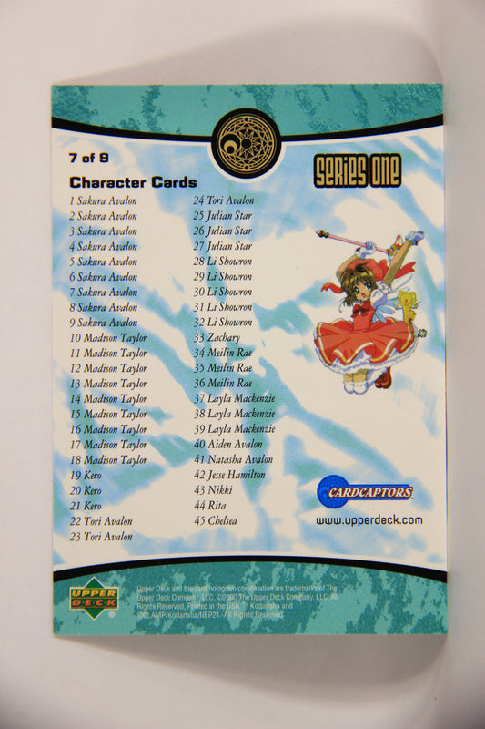 CardCaptors 2000 Trading Card Checklist #B 7 Of 9 Character Cards ENG L005581