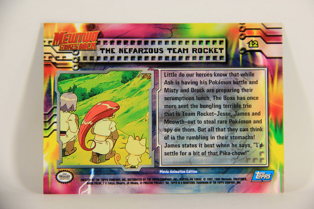 Pokémon Card First Movie #12 The Nefarious Team Rocket Blue Logo 1st Print ENG L005596