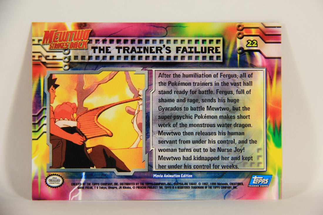 Pokémon Card First Movie #22 The Trainer's Failure Blue Logo 1st Print ENG L005606