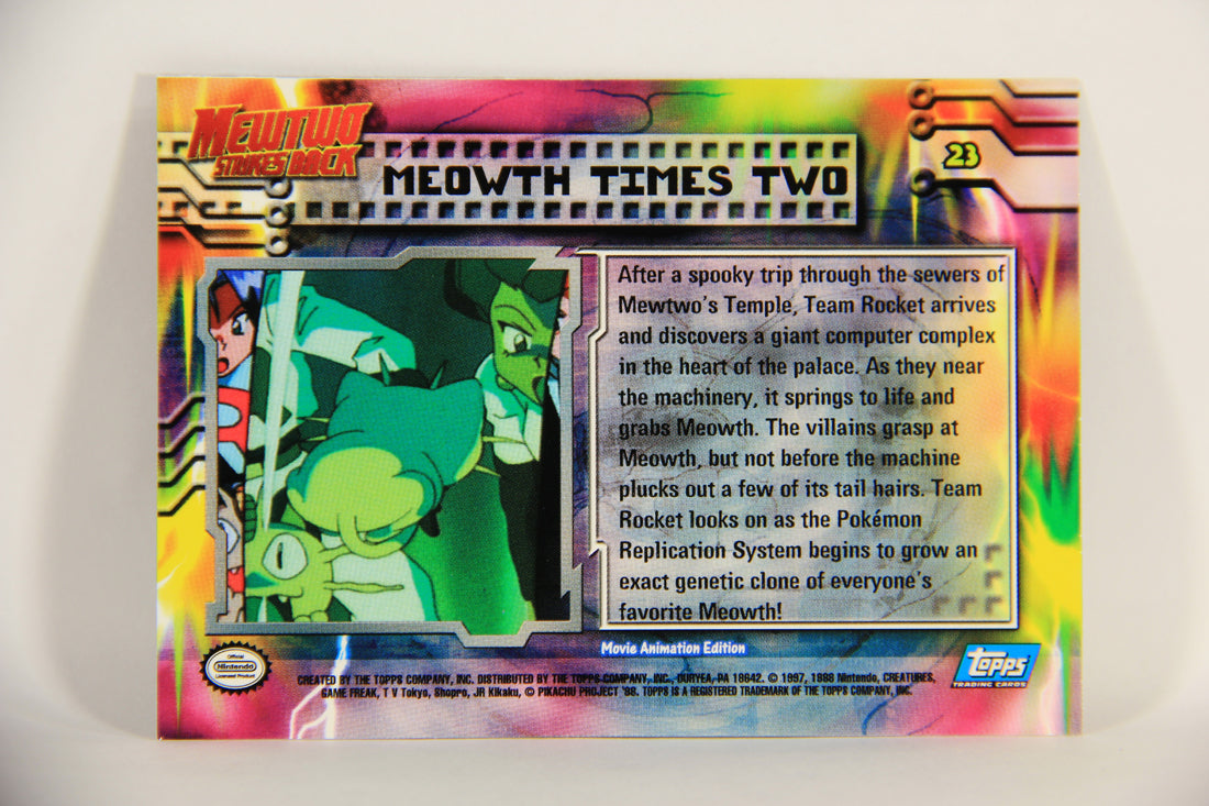 Pokmon Card First Movie #23 Meowth Times Two Blue Logo 1st Print ENG AGS Collectibles Pokmon Card First Movie #23 Meowth Times Two Blue Logo 1st Print ENG AGS Collectibles
