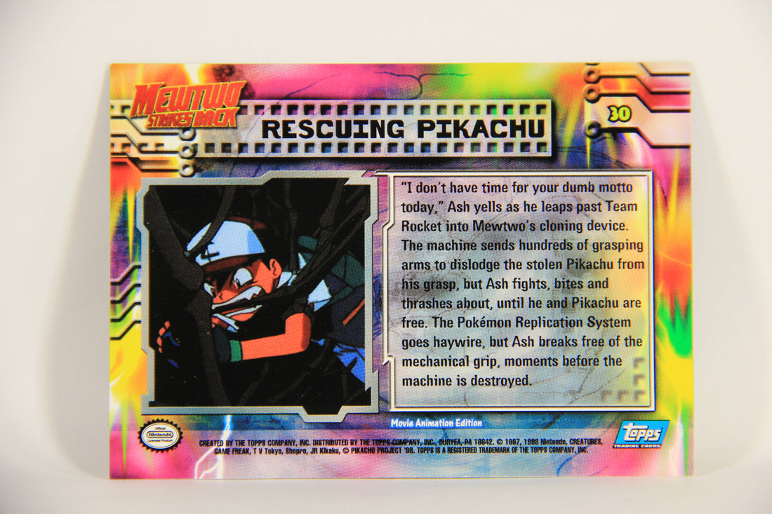 Pokmon Card First Movie #30 Rescuing Pikachu Blue Logo 1st Print ENG AGS Collectibles Pokmon Card First Movie #30 Rescuing Pikachu Blue Logo 1st Print ENG AGS Collectibles