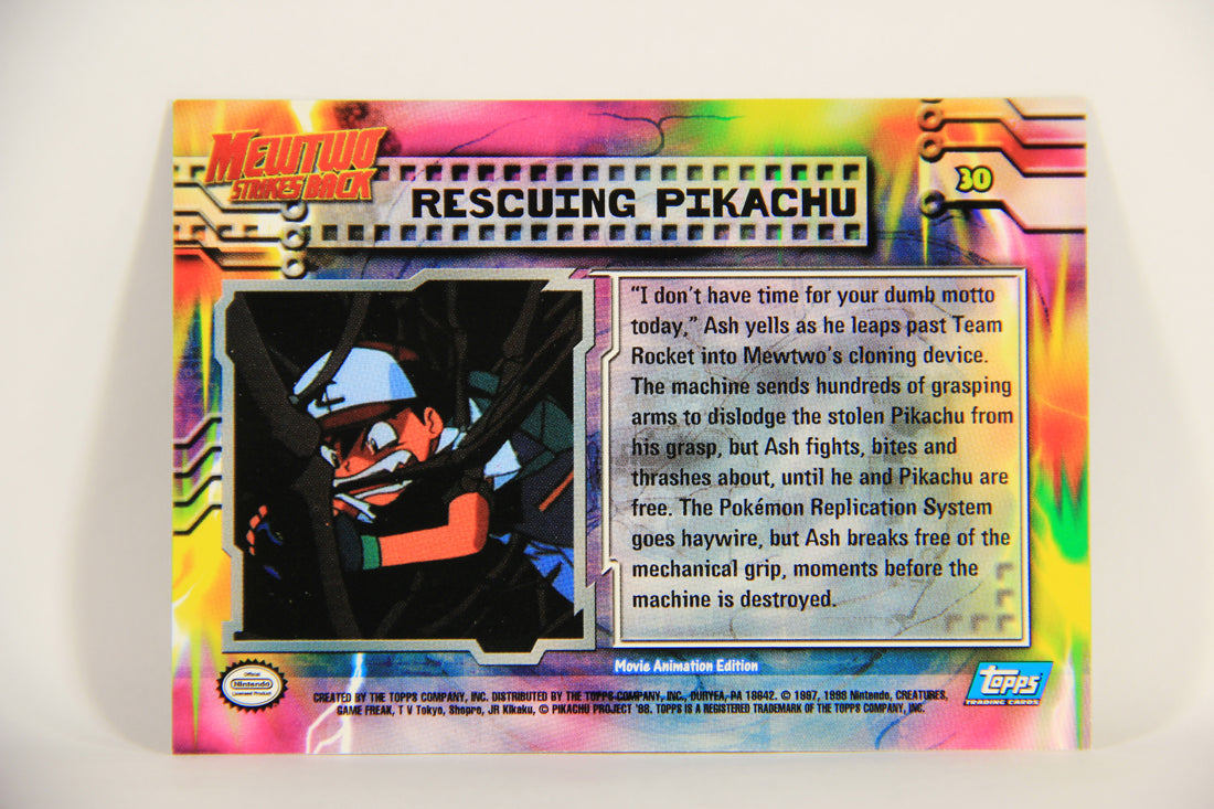 Pokémon Card First Movie #30 Rescuing Pikachu Blue Logo 1st Print ENG L005613