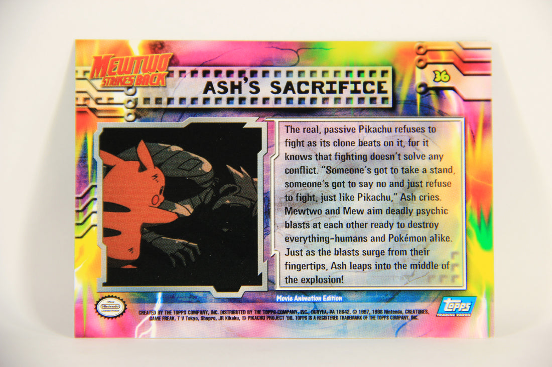 Pokémon Card First Movie #36 Ash's Sacrifice Blue Logo 1st Print ENG L005615
