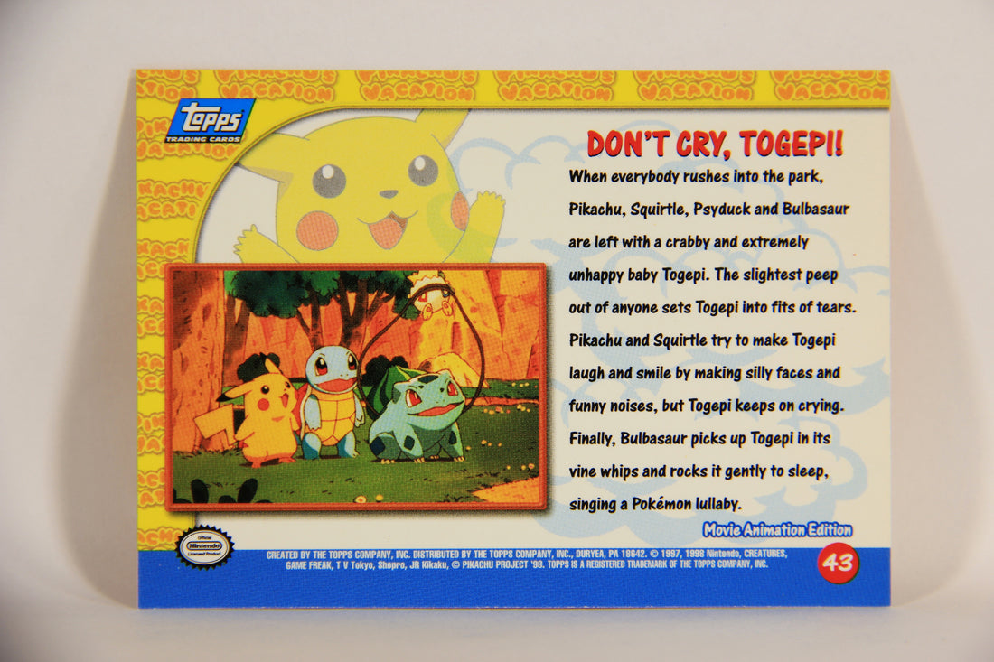 Pokémon Card First Movie #43 Don't Cry Togepi Blue Logo 1st Print ENG L005621
