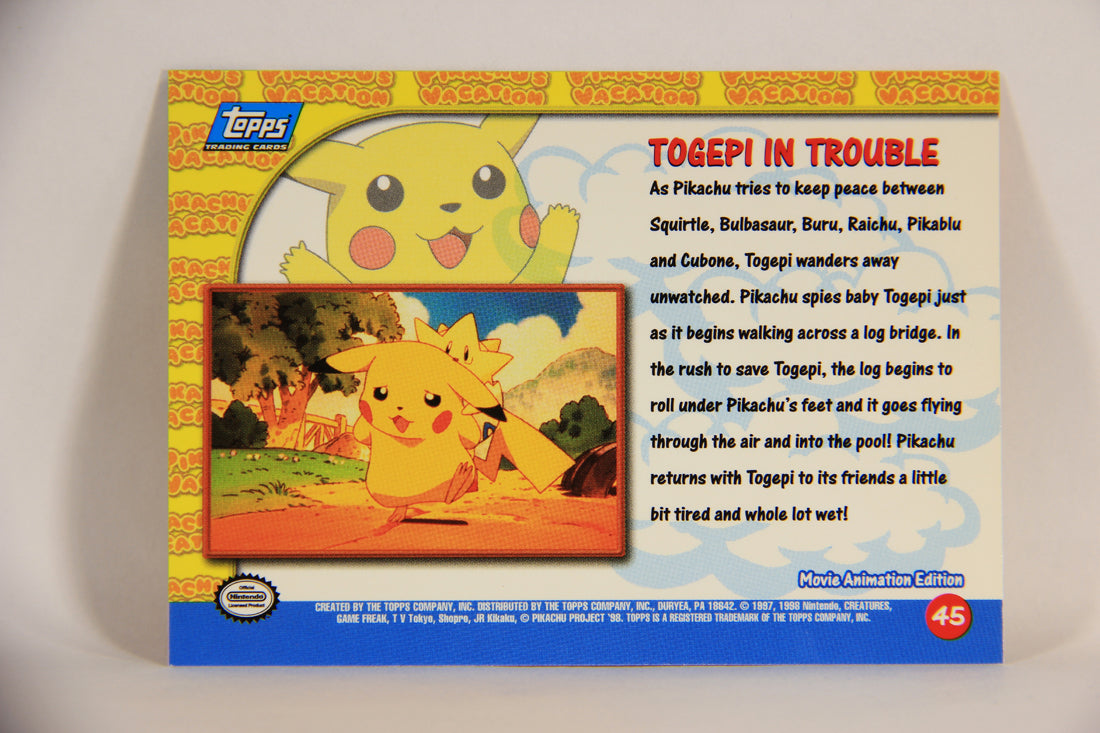 Pokémon Card First Movie #45 Togepi In Trouble Blue Logo 1st Print ENG L005623