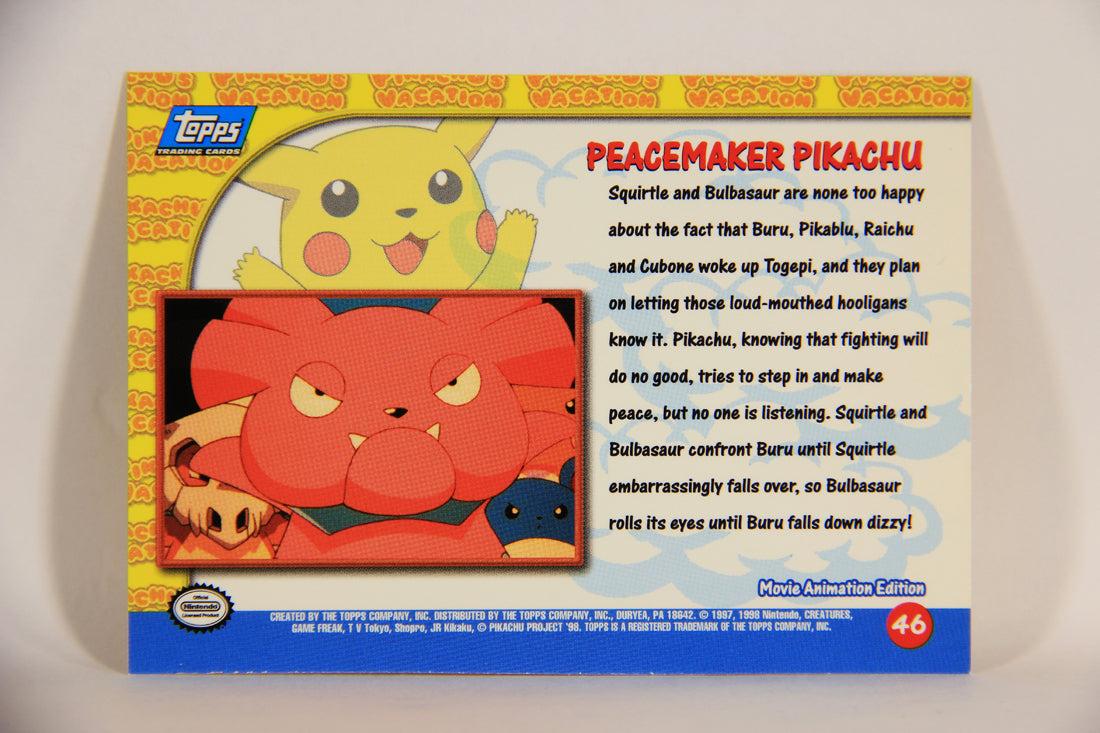 Pokémon Card First Movie #46 Peacemaker Pikachu Blue Logo 1st Print ENG L005624