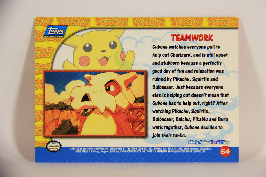 Pokémon Card First Movie #54 Teamwork Blue Logo 1st Print ENG L005629