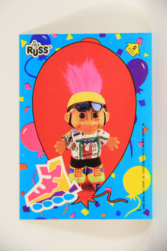 Russ Trolls 1992 Topps Trading Card Sticker #5 Troll On A Roll ENG L005749