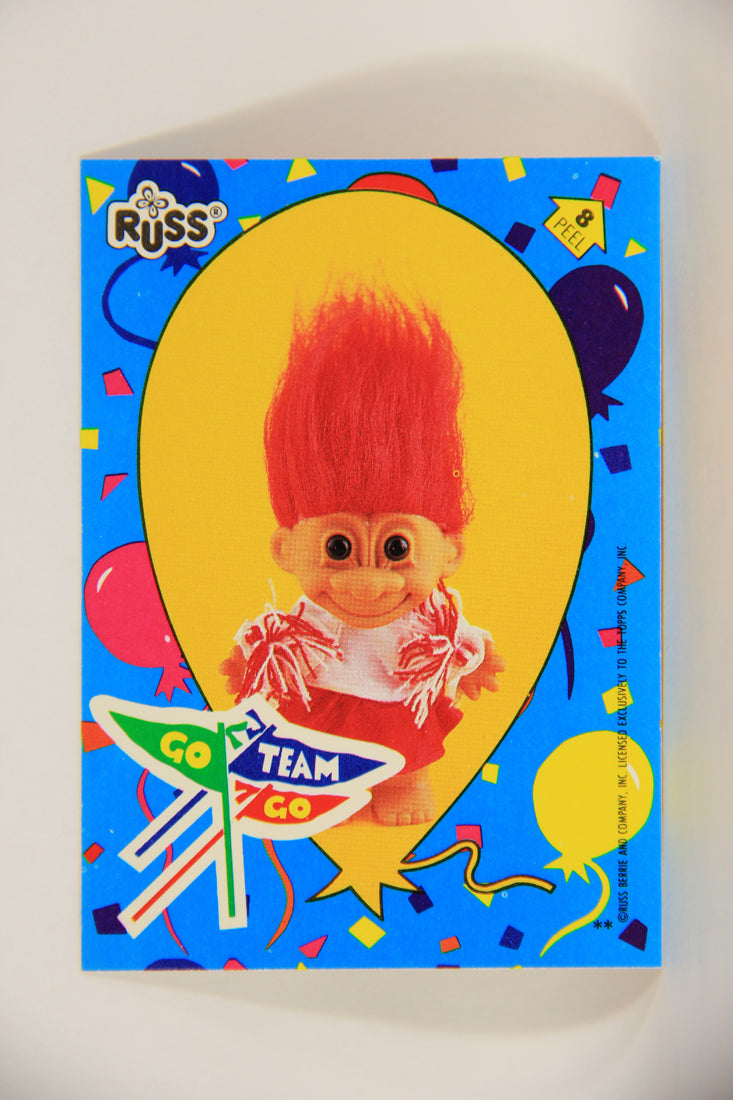 Russ Trolls 1992 Topps Trading Card Sticker #8 Go Team Go Pom Pom Trolls ENG L005752