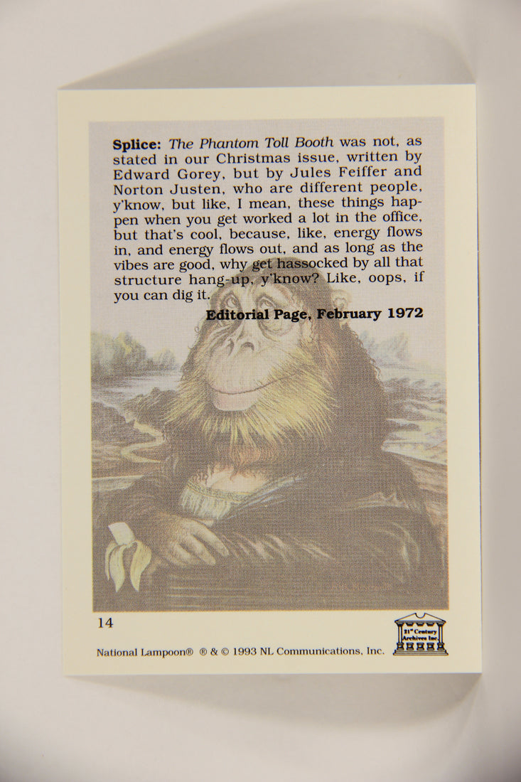 National Lampoon 1993 Trading Card #14 Crime - February 1972 L005777