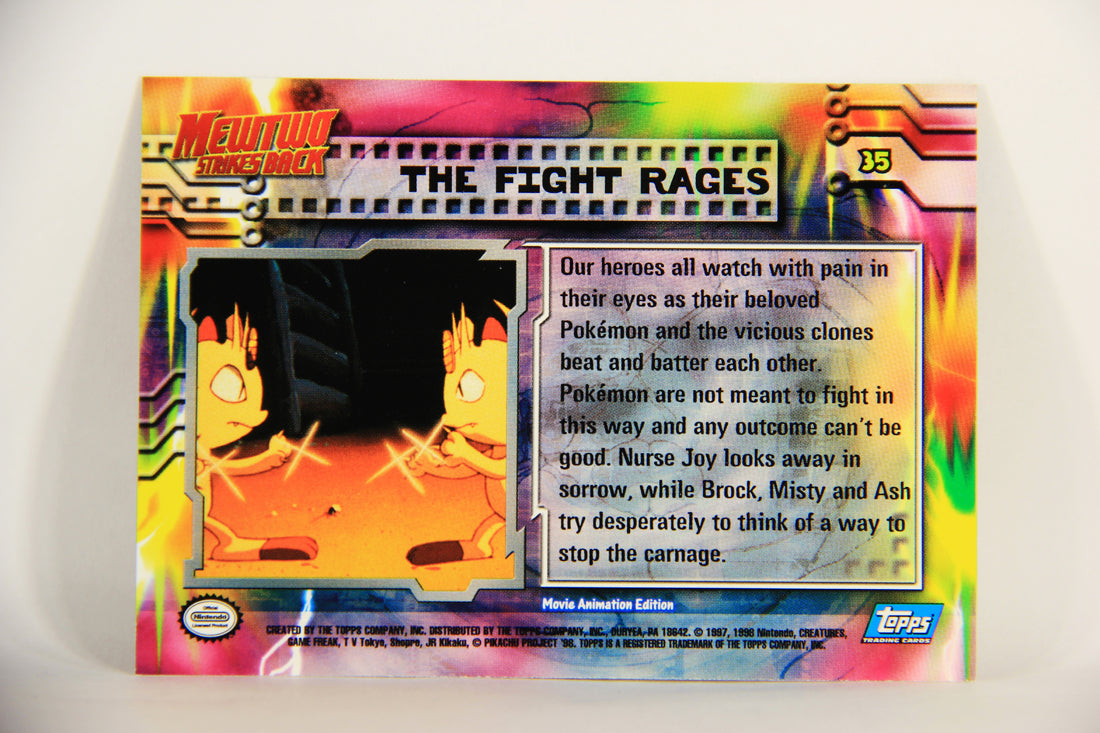 Pokémon Card First Movie #35 The Fight Rages Blue Logo 1st Print ENG L005873