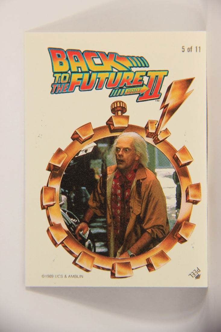 Back To The Future II 1989 Sticker Card #5 Of 11 Dr Emmett Brown L005913