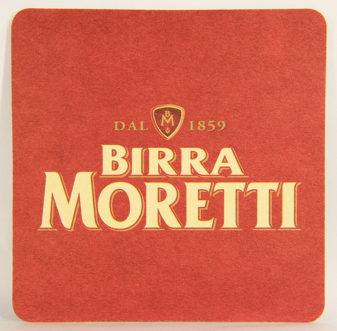 Birra Moretti Beer Coaster Stylish Woman Drinking Beer Italy ITA L006116