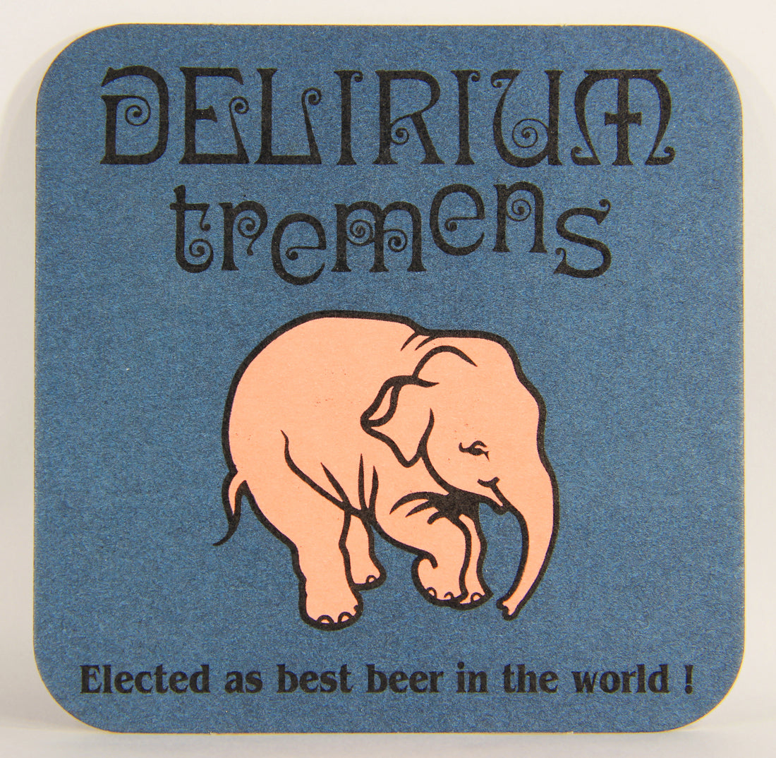 Delirium Tremens Beer Coaster The 50 Greatest Beers In The World Belgium ENG L006125