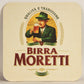 Birra Moretti Beer Coaster Italy ITA Baffo Sipping A Fresh Pint Logo L006128