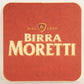 Birra Moretti Beer Coaster Italy ITA Baffo Sipping A Fresh Pint Logo L006128