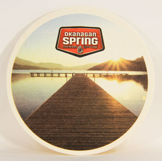 Okanagan Spring Brewery Beer Coaster Canada British Columbia ENG L006133