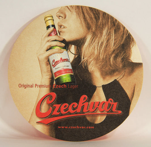 Czechvar Beer Coaster Sensual Woman Czech Republic ENG L006139