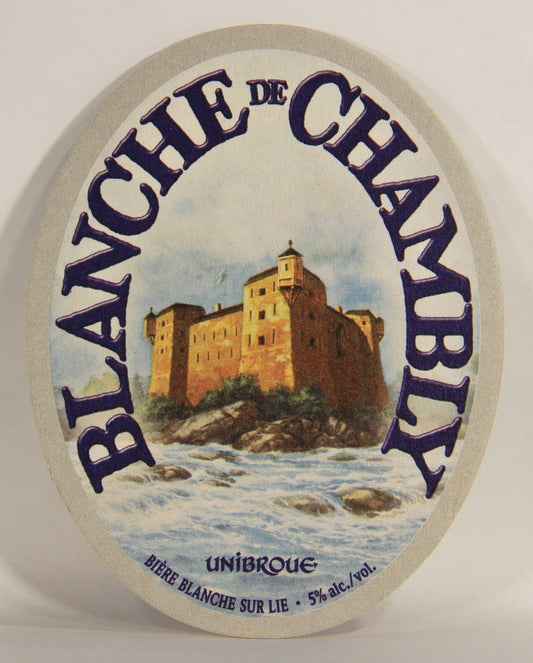 Blanche De Chambly Beer Unibroue Canada Québec FR Fort Logo L006146