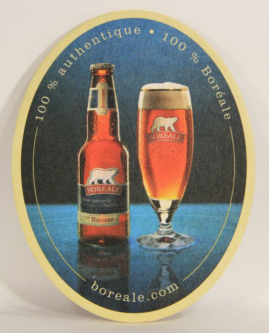 Boréal Pur Malt Beer Coaster Canada Québec FR Polar Bear Logo L006147