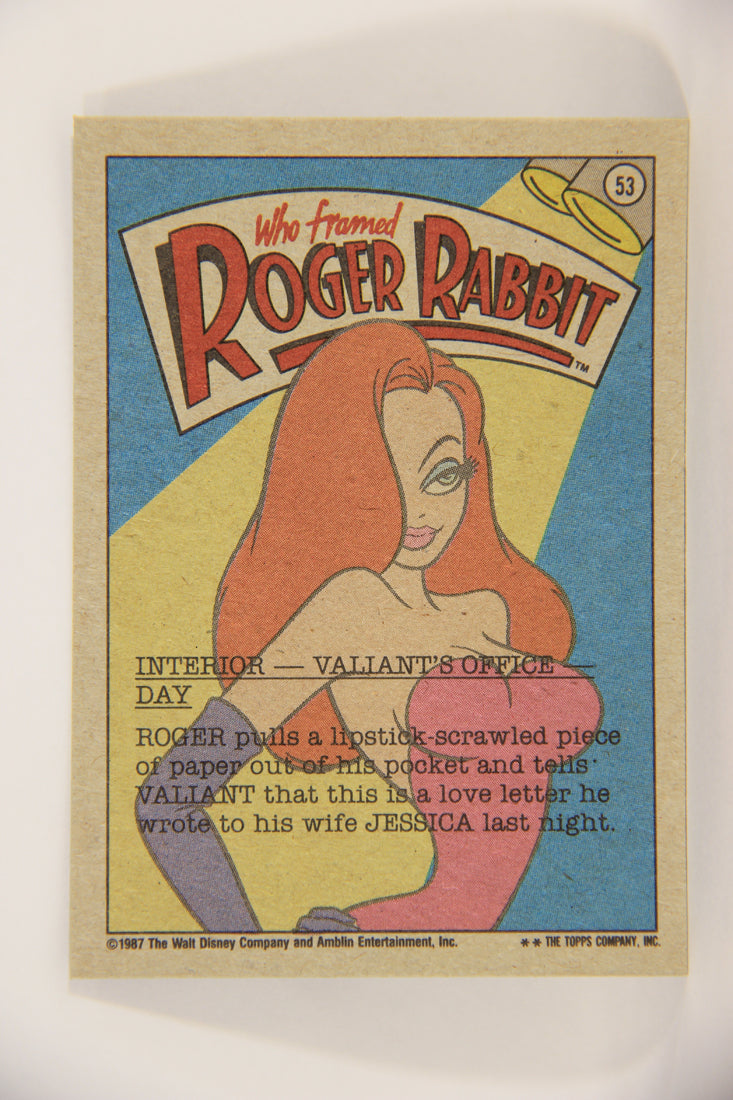 Who Framed Roger Rabbit 1988 Trading Card #53 Roger's Love Letter ENG Topps L006895
